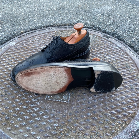 O’KEEFFE Black Wingtip’s Brogues Shoes Size 9 - Picture 4 of 11